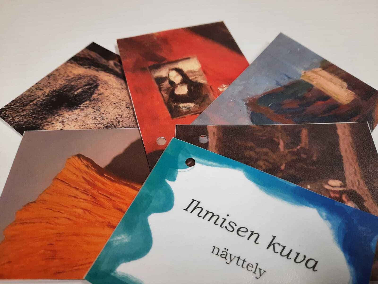 Kuvakortteja taideteosten yksityiskohdista