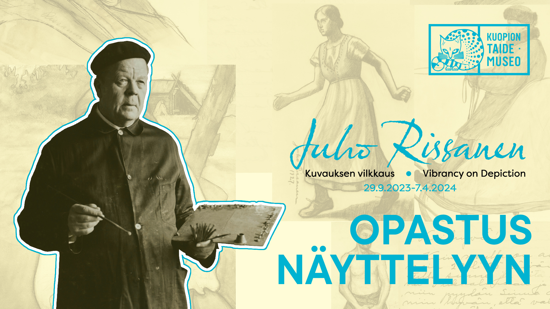 Kuopion taidemuseo Juho Rissanen Kuvauksen vilkkaus – Vibrancy on Depiction 29.9.2023-7.4.2024 Opastus näyttelyyn